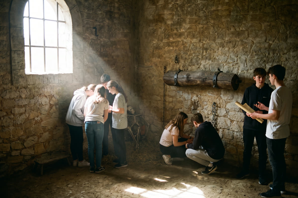Schulklasse beim Escape Room in München